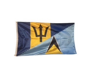Barbados and St Lucia- Bandera de Barbados y St Lucia