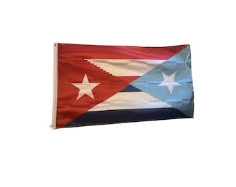 Cuba and light blue Puerto Rico Flag - Bandera de Cuba y azul celeste Puerto Rico