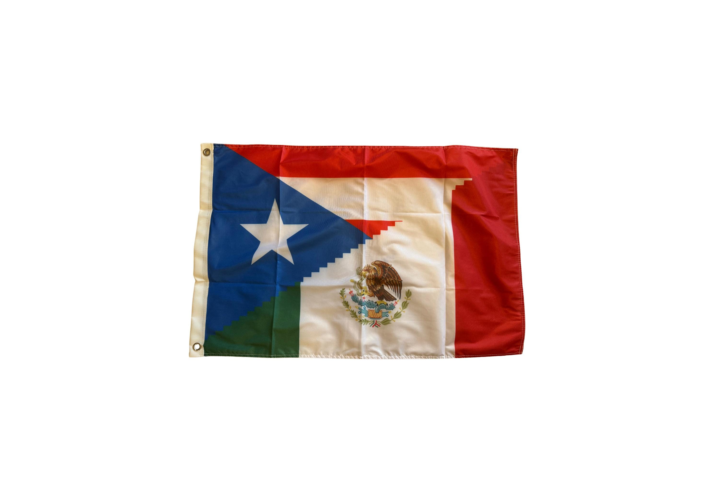 2 Flags Bundle: Puerto Rican Flag (2x3 FT) And American USA Flag (2x3 FT) – Polyester Blend, Multicolor – Trade Winds