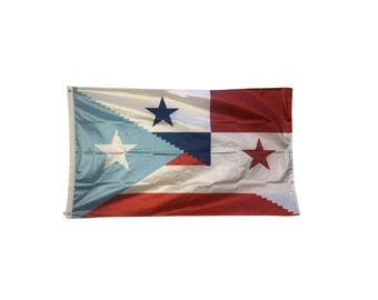Panama and light blue Puerto Rico Flag - Bandera de Panama y azul celeste Puerto Rico