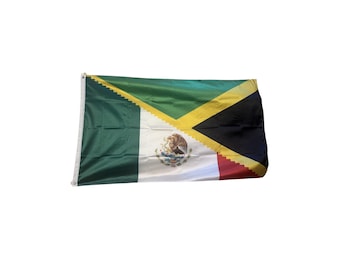 Mexico and Jamaica Flag - Bandera de México y Jamaica