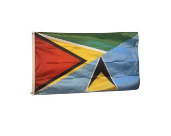 Guyana and  St Lucia  Flag - Bandera de Guyana y  St Lucia