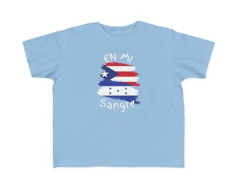 Honduras and Puerto Rico Toddler's Tee I Camiseta manga corta para Toddler Honduras y  Puerto Rico