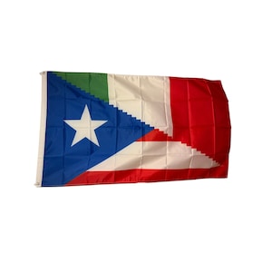 Italy and Puerto Rico Flag - Bandera de Italia y Puerto Rico