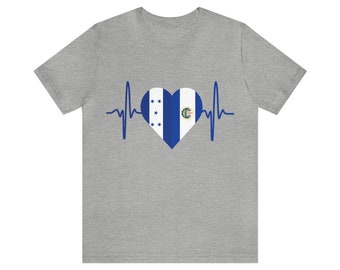 El Salvador & Honduras Unisex Short Sleeve Tee I Camisa Unisexo manga corta El Salvador y Honduras I Cultura Salvadoreña y Hondureña