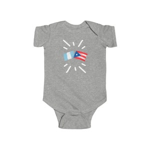 Infant Guatemala en Puerto Rico Romper I Camiseta de bebé Guatemala y Puerto Rico I Cultura Puertorriqueños y Guatemalteco