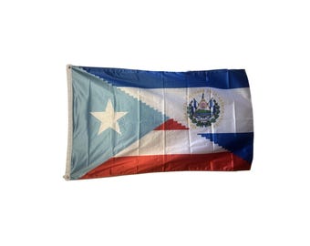 Nicaragua and light blue Puerto Rico Flag - Bandera de Nicaragua y azul celeste Puerto Rico