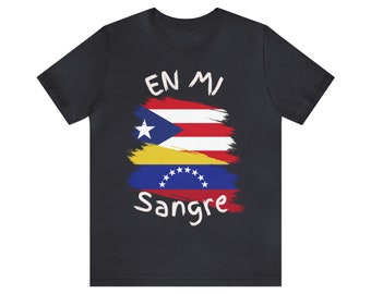 Puerto Rico & Venezuela Unisex Short Sleeve Tee I Camisa Unisexo manga corta Puerto Rico y Venezuela I Cultura Venezolana y Puertorriqueña