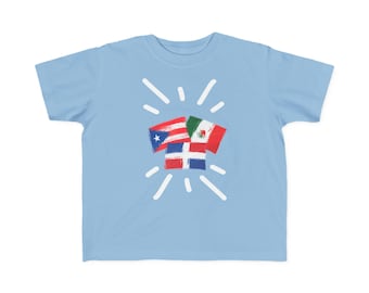 Dominican Republic, Puerto Rico and México Toddler's Tee I Camiseta manga corta para Toddler Dominican Republic, Puerto Rico y México