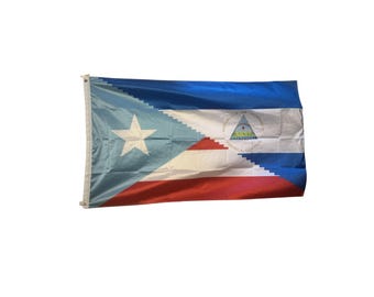Nicaragua and light blue Puerto Rico Flag - Bandera de Nicaragua y azul celeste Puerto Rico