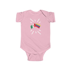 Infant Venezuela and Mexico Bodysuit I Camiseta de bebé Venezuela y México  I Cultura Venezolana y Mexicana