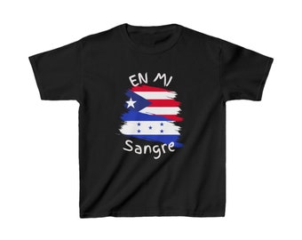 Honduras and Puerto Rico Kid's Tee I Camiseta para Niños Honduras y Puerto Rico