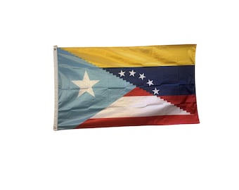 Venezuela and light blue Puerto Rico Flag - Bandera de Venezuela y azul celeste Puerto Rico