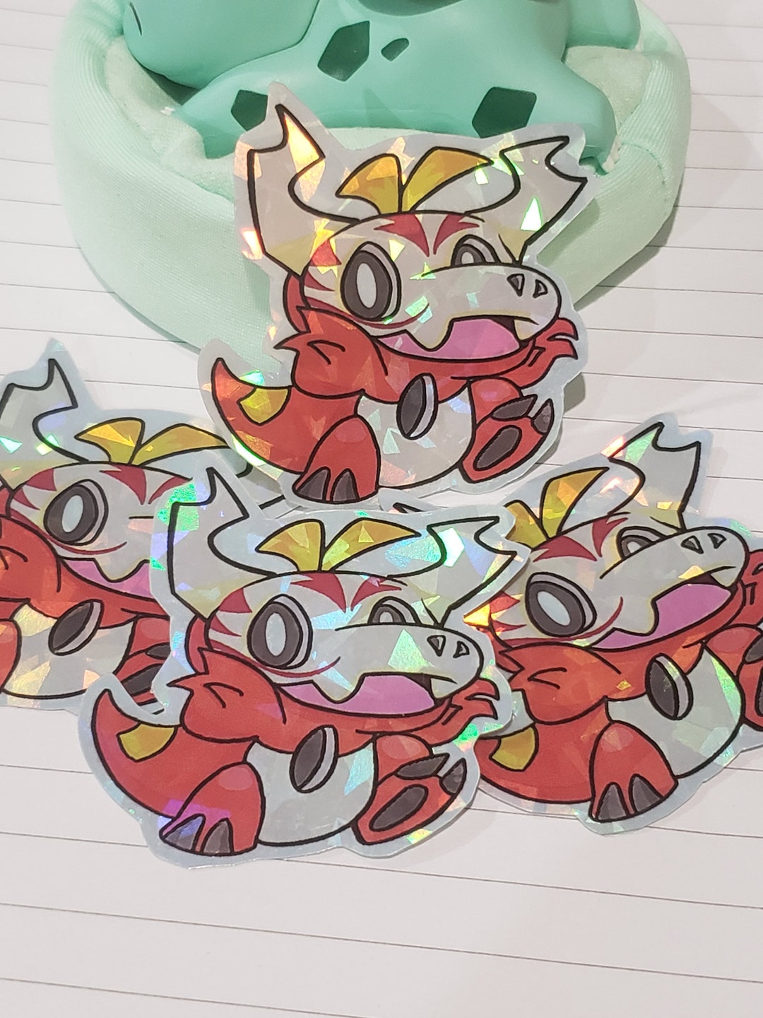 Pokemon Bleach Mashup Fuecoco Hollow Holographic Sticker - Etsy
