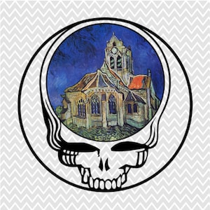 The Church At Auvers By Vincent Van Gogh Grateful Dead Stealie Available in Multiple Formats - Collectable [only 100 files will be sold]