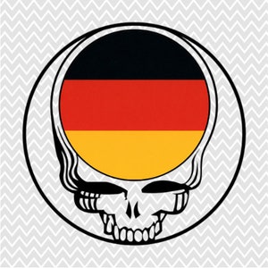 German Flag Grateful Dead Stealie Available in Multiple Formats - Collectable [only 100 files will be sold]