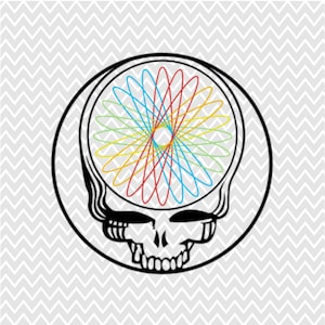 Spiral Colorful Pattern Grateful Dead Stealie Cutting Files - Collectable [only 100 files will be sold]
