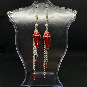 Gothic Vampir Ohrringe, viktorianische Ohrringe, gruselige Ohrringe, Vampir Schmuck, Halloween Accessoire, gespenstische Ohrringe, Edwardian Ohrringe