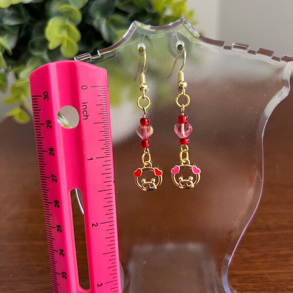 valentines day love bug earrings, vday earrings, bug valentine earrings, resin earrings, funky jewelry, valentines day earrings, beaded