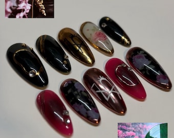 Sleep token Press On Nails, y2k nails, sleeptoken nails, 3D art nails, long lasting press ons, Pinterest press ons, album nails, sleep token