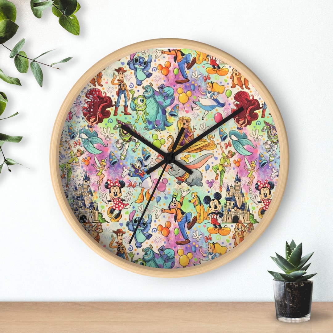 Disney Character Wall Clock - Etsy