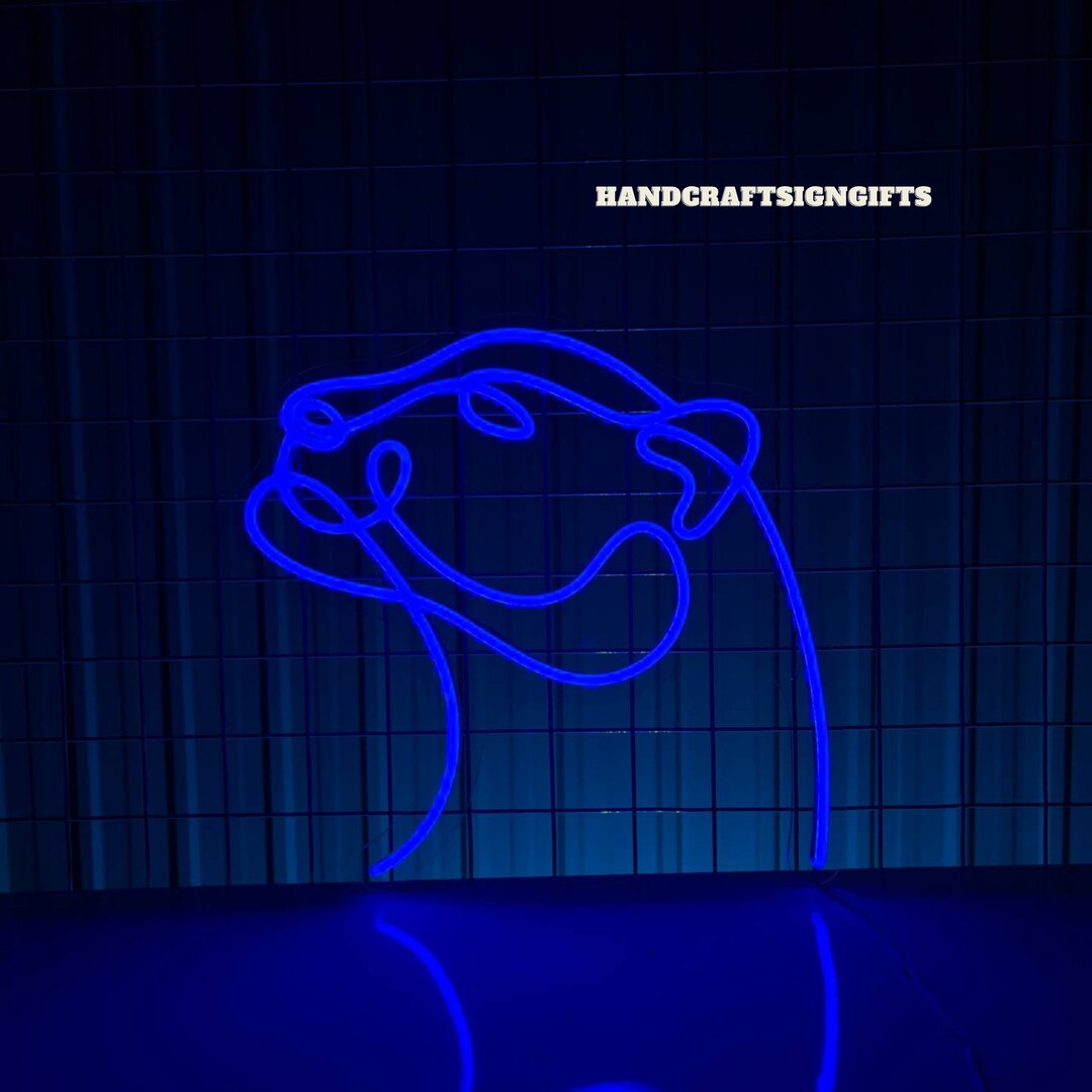 Jaguar Neon Sign Leopard Led Sign Jaguar Lover Gift Cheetah Etsy