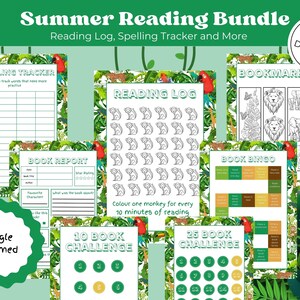 Kids Summer Reading Log | Reading log | Kids Reading | Summer Activity | Summer Reading | Summer Reading Challenge | KS1 Reading
