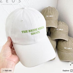 Gorra "La novia necesita chupitos" / Gorro para despedida de soltera / Accesorios para despedida de soltera, Regalo nupcial