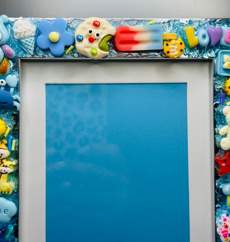 Pop Design Photo Frame Colorful Pop Art Photo Picture Frame With Teddy Bears , Lollipops,candy ...