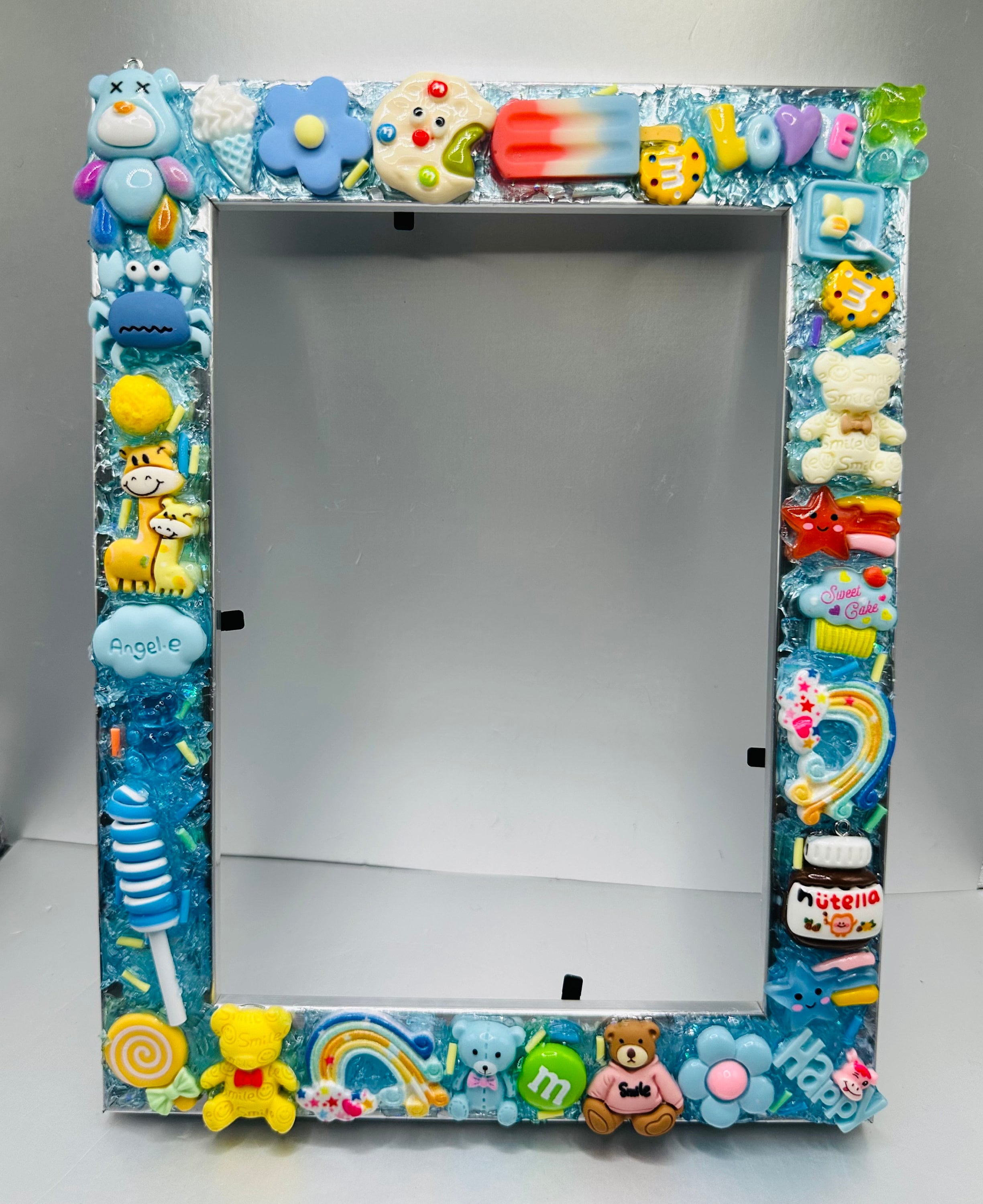 Pop Design Photo Frame Colorful Pop Art Photo Picture Frame With Teddy Bears , Lollipops,candy ...