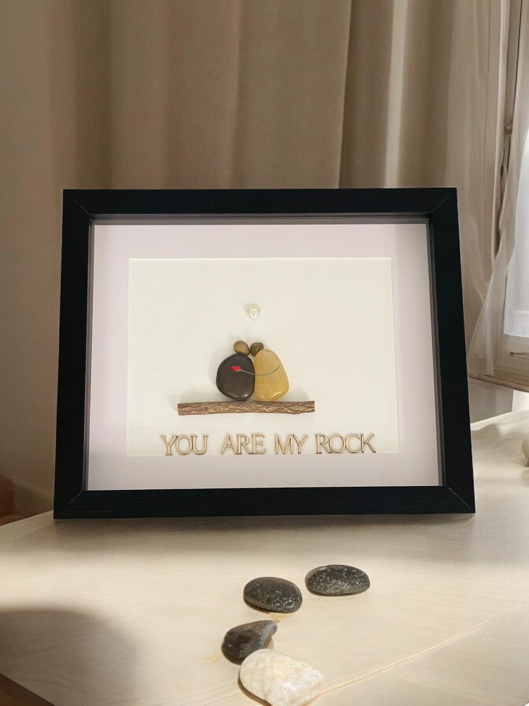 You Are My Rock Pebble Art Wedding Anniversary Gift Sentimental Pebble ...