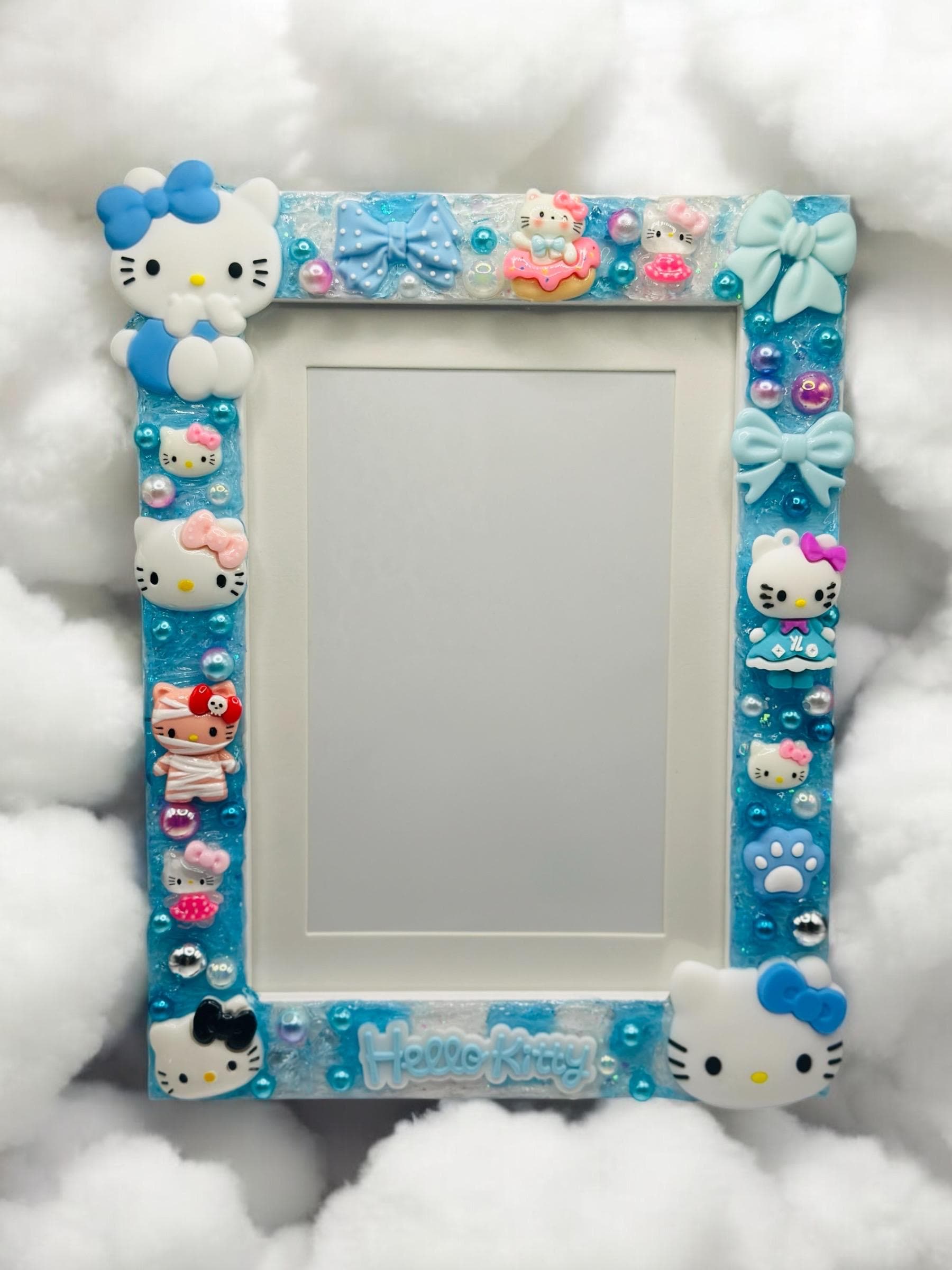 Sparkly Hello Kitty and Friends 5x7 Picture Frame - Handmade