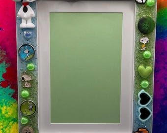 Snoopy Decoden Picture Frame: Handmade Peanuts Photo Frame