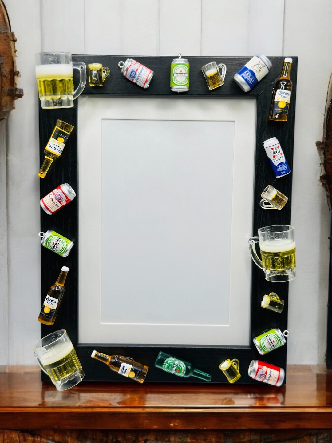 Beer Picture Frame 3D Craft Beer Can Picture Frame - Unique Bar Decor Gift for Beer Lovers ...
