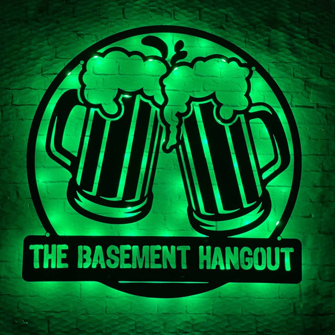 Personalized Beer Metal Wall Art Led Light Custom Beer Metal Etsy