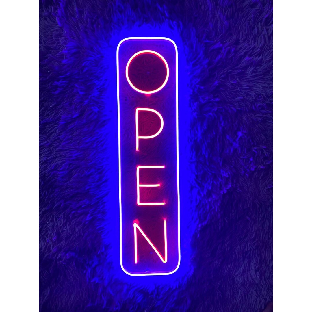 Open Neon Sign Text Led Light Name Neon Light Quote Led Etsy