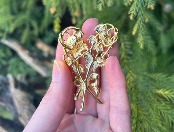 Kenneth Jay Lane Vintage Lily of the Valley Flowe… - image 3