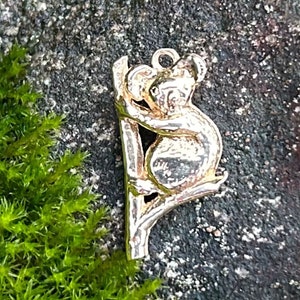 Climbing Koala Bear Charm in 14k Solid Yellow Gold