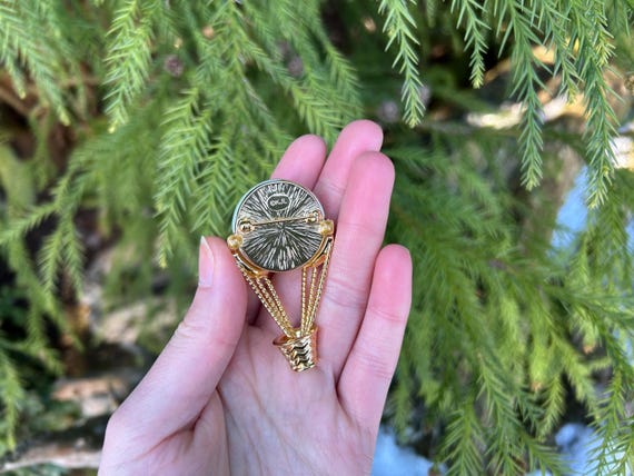 Kenneth Jay Lane Hot Air Balloon Brooch Pin, sign… - image 3