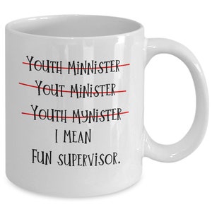 Youth minister novelty gift mug
