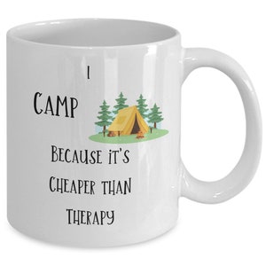 Camping tent novelty gift mug