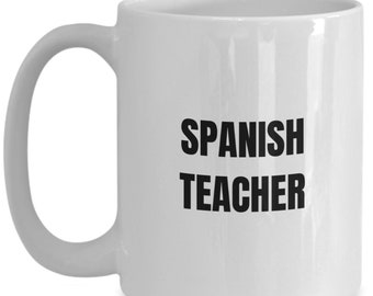 Taza de café para profesor de español, regalo de agradecimiento para el profesor