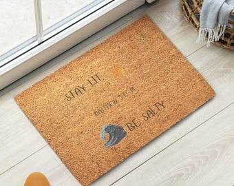 Matthew 5:13-14 Stay Lit - Be Salty Christian Doormat