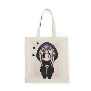 Chibi kawaii emo girl A Natural Tote Bag