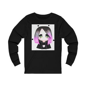 Chibi kawaii emo girl C Unisex Jersey Long Sleeve Tee