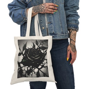 Emo dark rose Natural Tote Bag