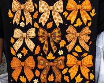 Fall Pumpkin Bow Png, Fall Coquette Bow PNG, Fall Shirt Png, Autumn Pumpkin Png, Autumn Sublimation, Trendy Sublimation Png, Gift For Her