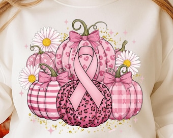 Breast Cancer Pumpkin Png, Breast Cancer Png, Pumpkin Splatter Png, Breast Cancer Awareness Png, Pumpkin Faux Glitter Png, Pink ribbon Png
