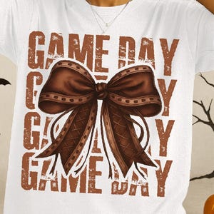 Coquette Football png, Football Season Png, Sports png, Football Bow png, Football mom png, Game Day, Retro Football png, Fall Football png