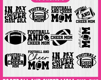 Football and Cheer Mom Svg bundle, Football Mom Svg, Sports Mom Svg, Football Mom Shirt Svg,Game Day, Football Lover, Cheer Mom Svg